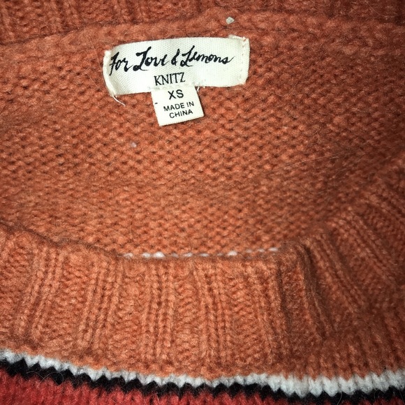 For Love And Lemons Charlie Striped Sweater Dress - Picture 2 of 2